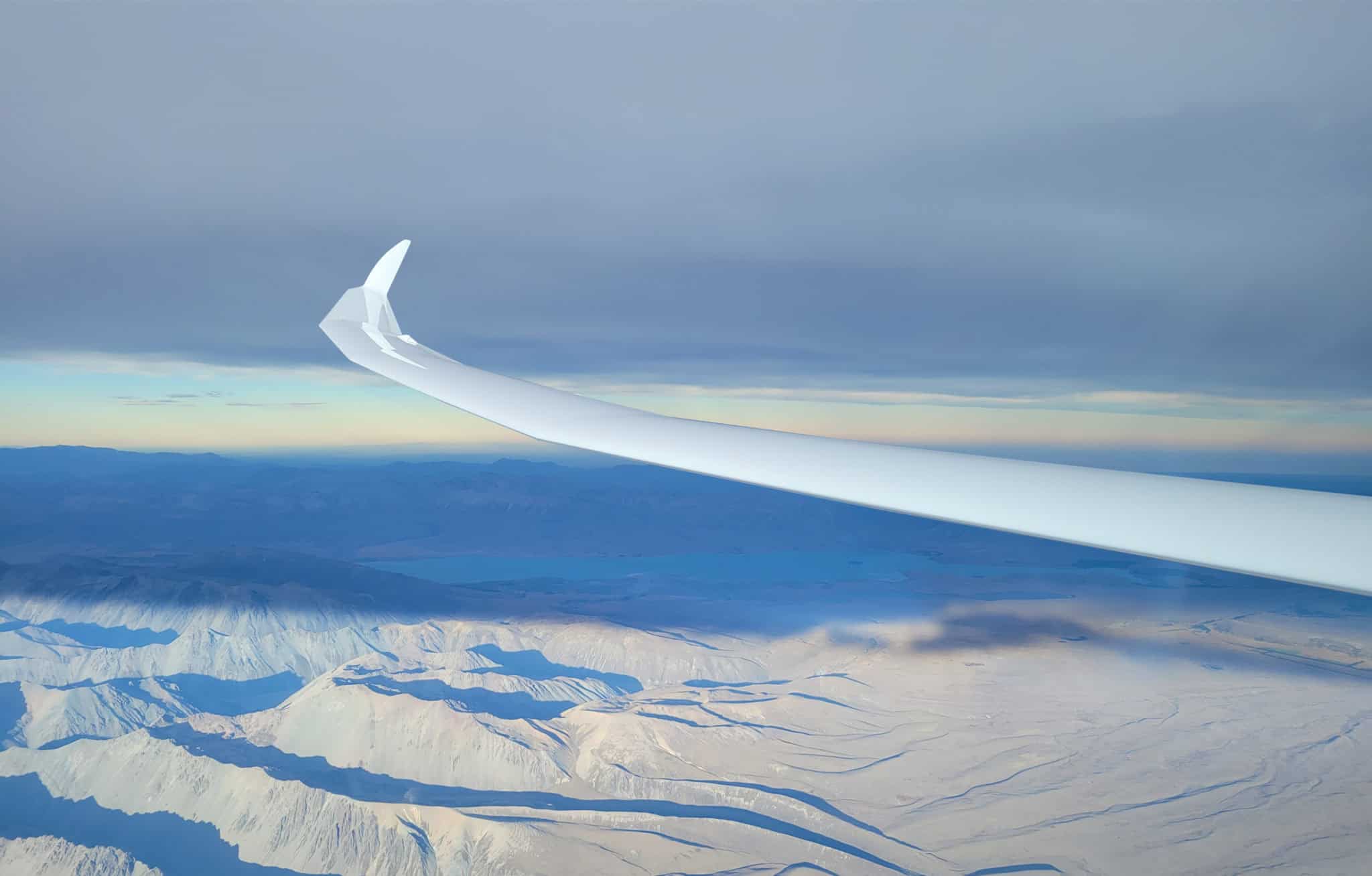 Glide Queenstown glider flying above the Southern Alps near Omarama